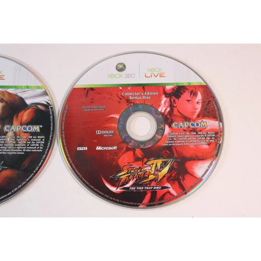 New Street Fighter IV W/ bonus disc The Ties That Bind (Microsoft Xbox 360 2009)